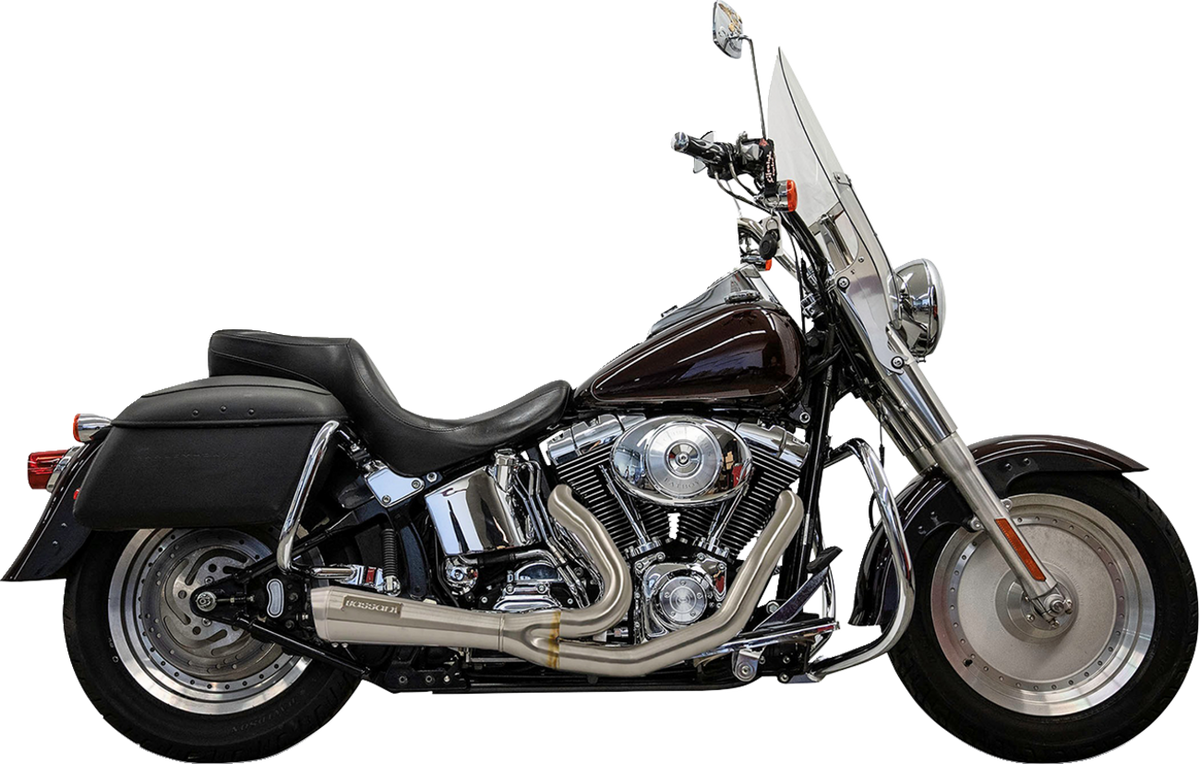 2-Into-1 Ripper Exhaust System - Short - Stainless - Twin Cam Softails