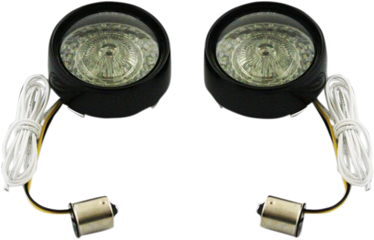 Bullet Turn Signal - 1156 - Gloss Black - Smoke Lens