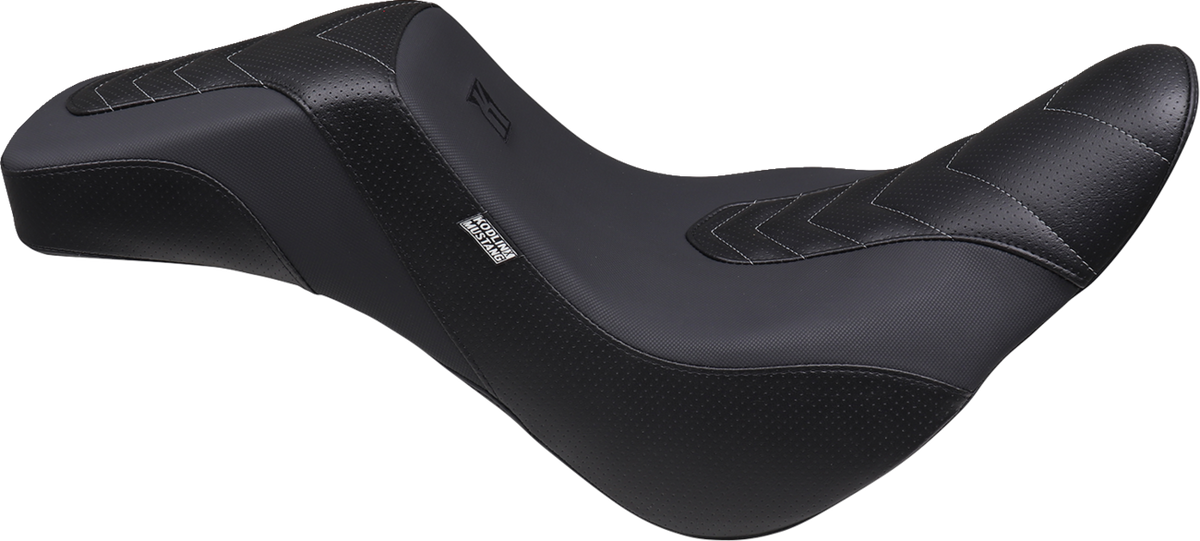 Signature Series Squareback™ Seat - Gripper Vinyl - Chevron - Gunmetal Stitch - FL/FX '18-'25