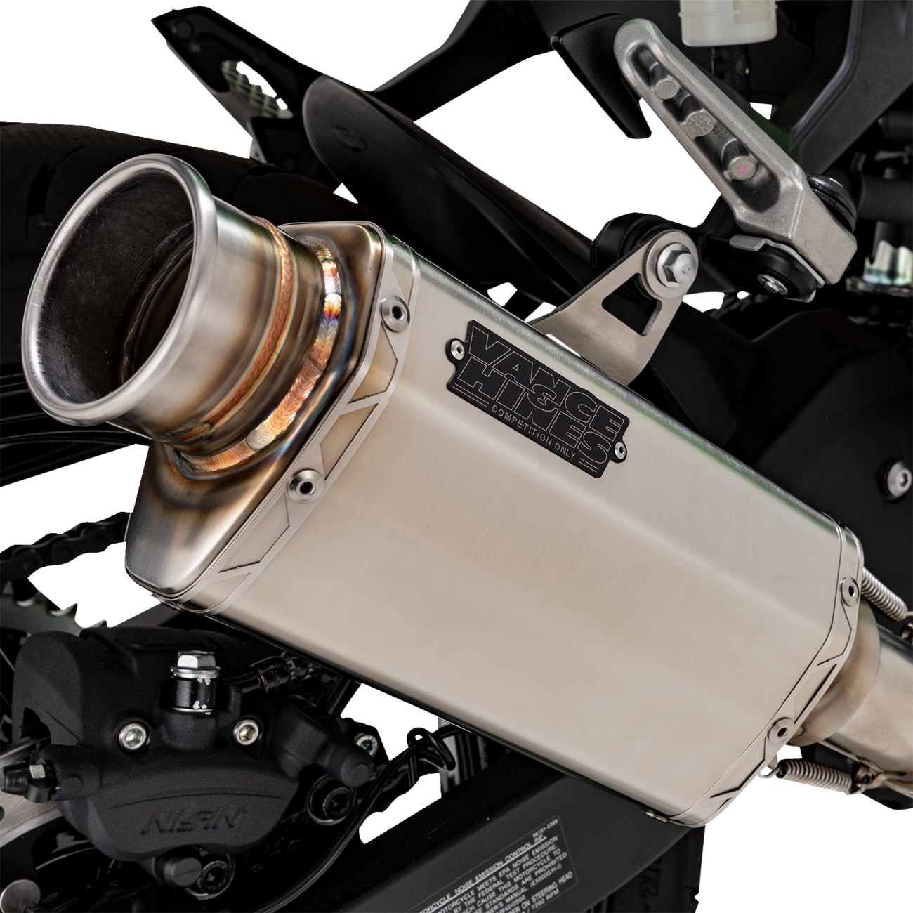 VS-6 Slip-On Muffler - Stainless Steel - Kawasaki Z/Ninja 500