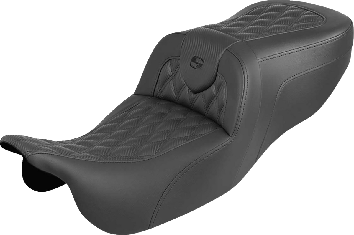 Roadsofa™ Carbon Fiber Seat - Lattice Stitch - Without Backrest - FLRT/FLTRT '15-'25