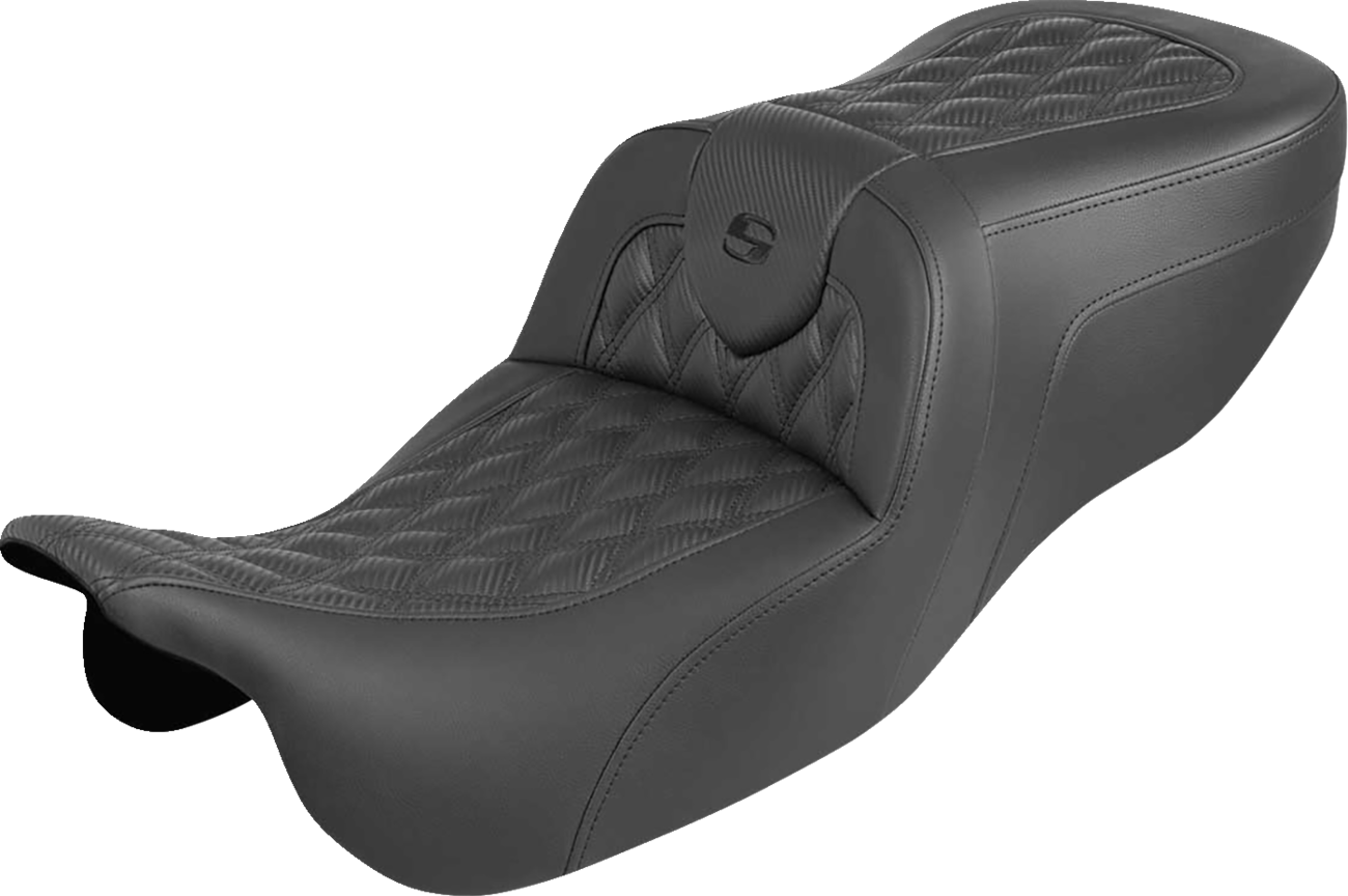 Roadsofa™ Carbon Fiber Seat - Lattice Stitch - Without Backrest - FLRT/FLTRT '15-'25