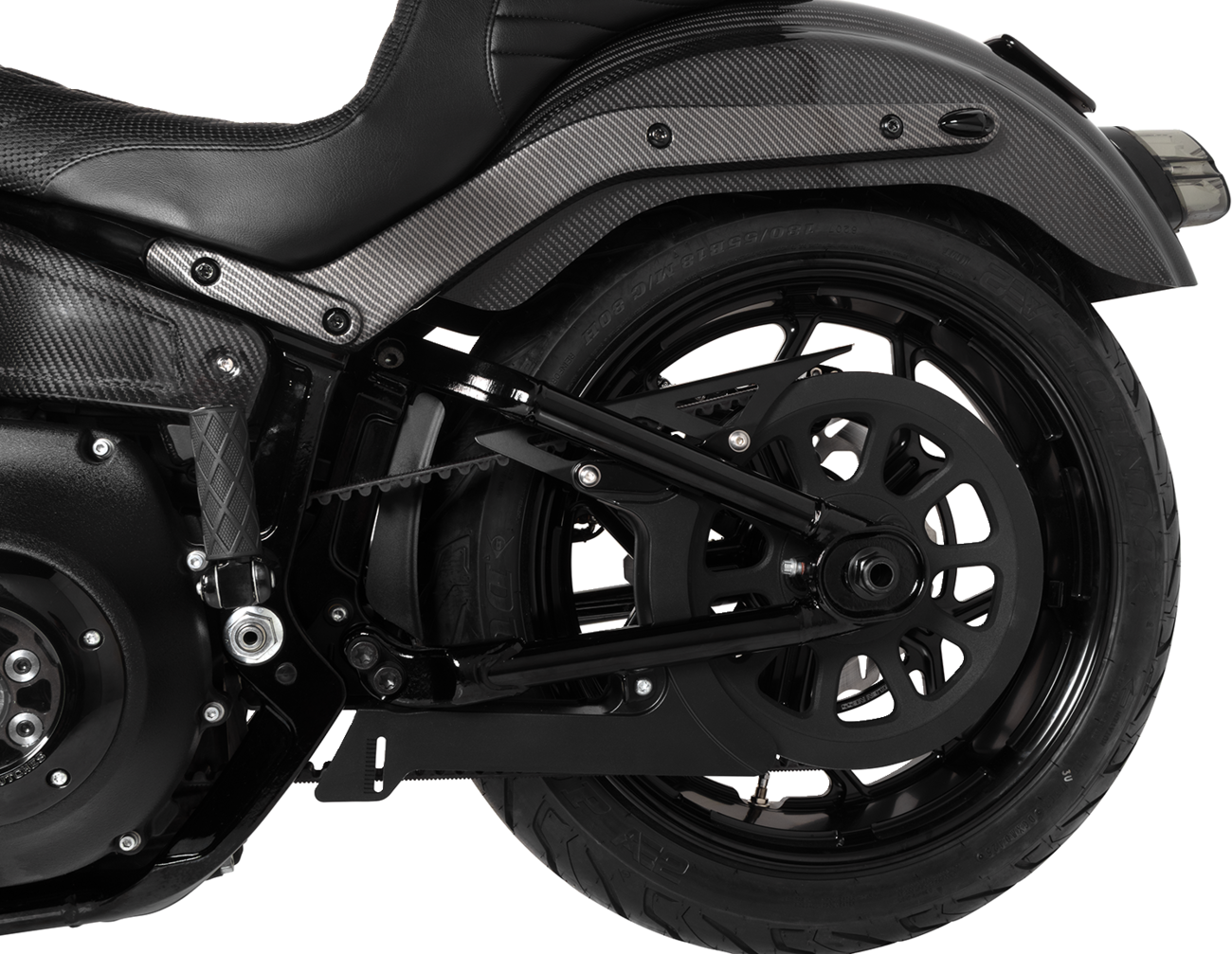 Upper Belt Guard - Black - Softail