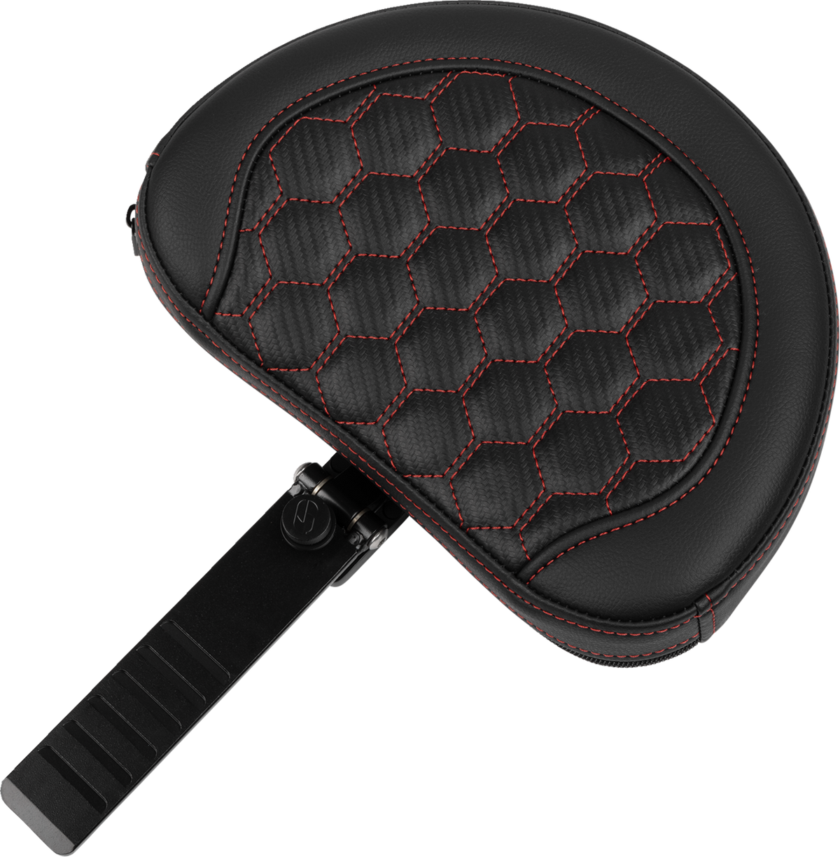 Roadsofa™ Extended Reach Seat - With Backrest - Honeycomb - Red Stitch - FLTR/FLHX '23-'24