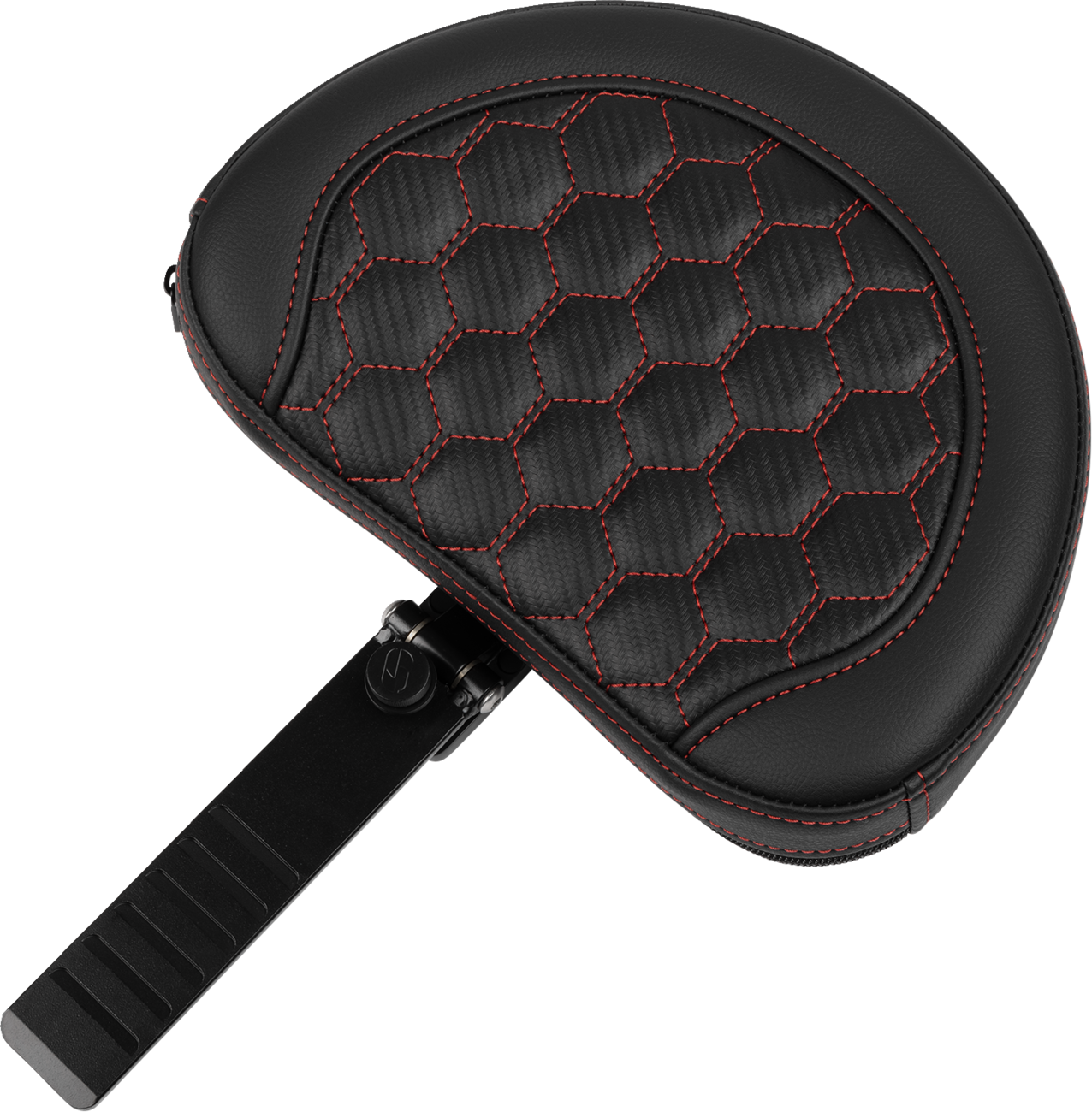 Roadsofa™ Extended Reach Seat - With Backrest - Honeycomb - Red Stitch - FLTR/FLHX '23-'24