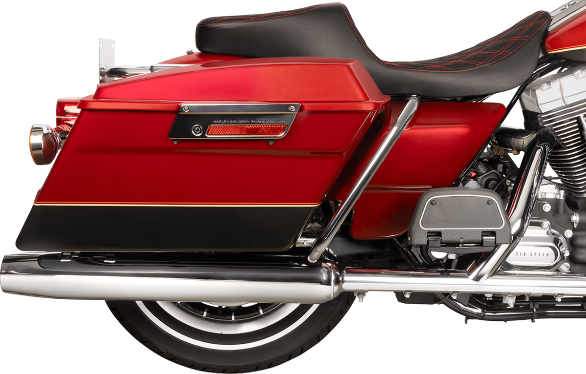 Predator 2-Up Seat - Vinyl - Double Diamond - Red Stitching - W/O Backrest - FL '97-'07