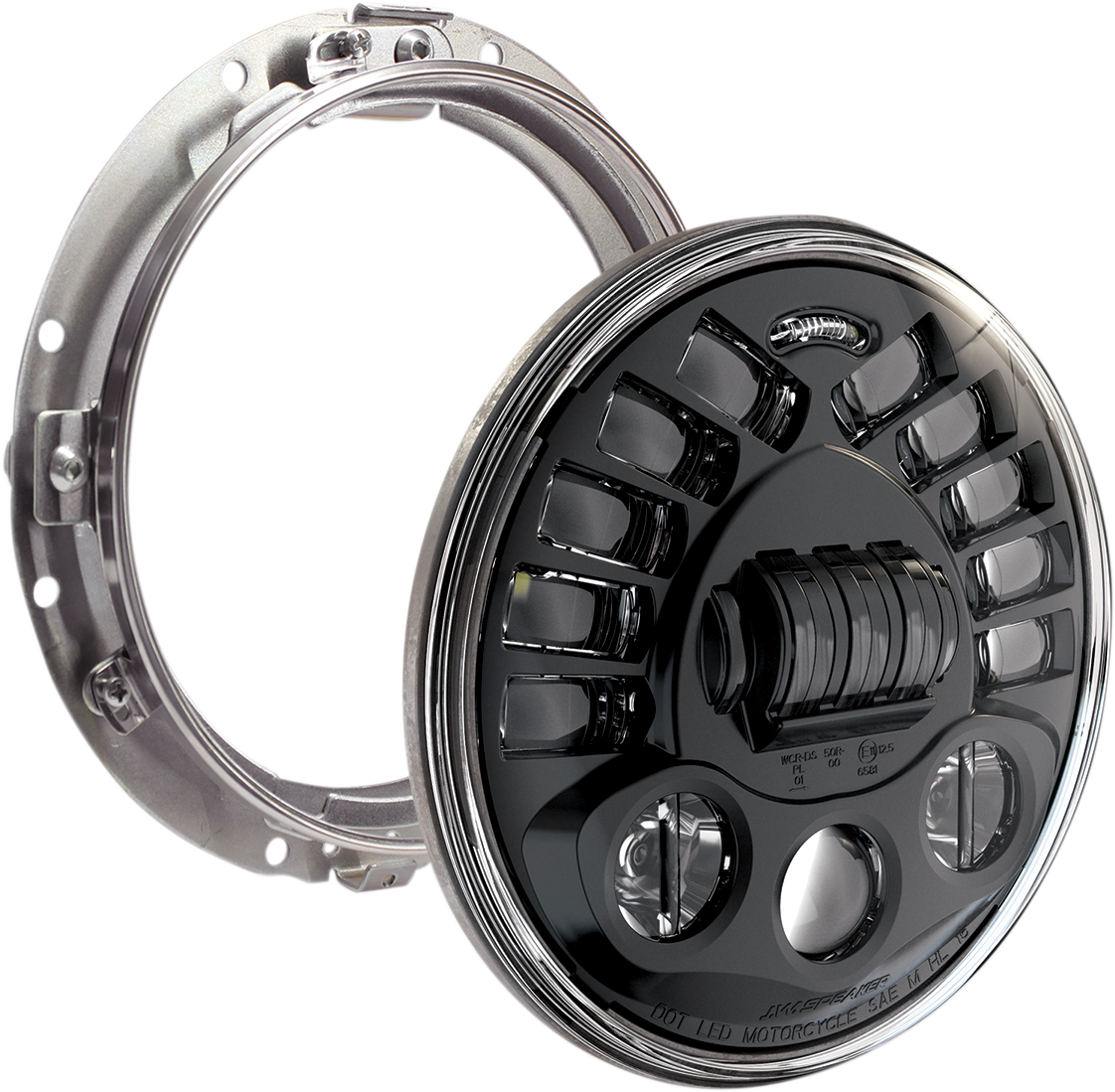 Adaptive 2 LED Headlight - 7" With Mount - Black