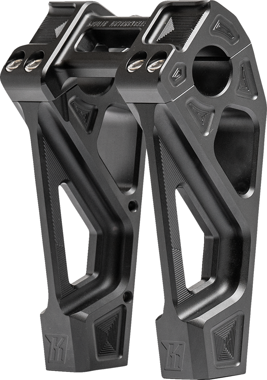 Fastback Risers - Includes Clamp - 6" - Black
