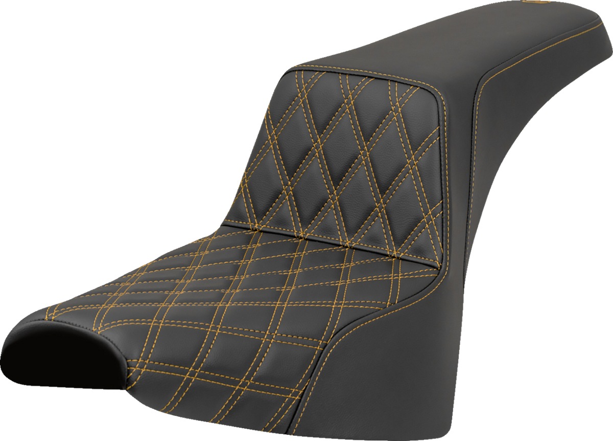 Step-Up Seat - Front Lattice Stitch - Gold Stitch - FXST/FXBB '18-'25