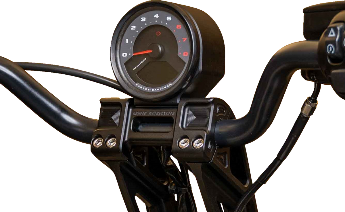 Speedometer Gauge Bucket Mount - For Fastback Riser - Black - 3-3/8"