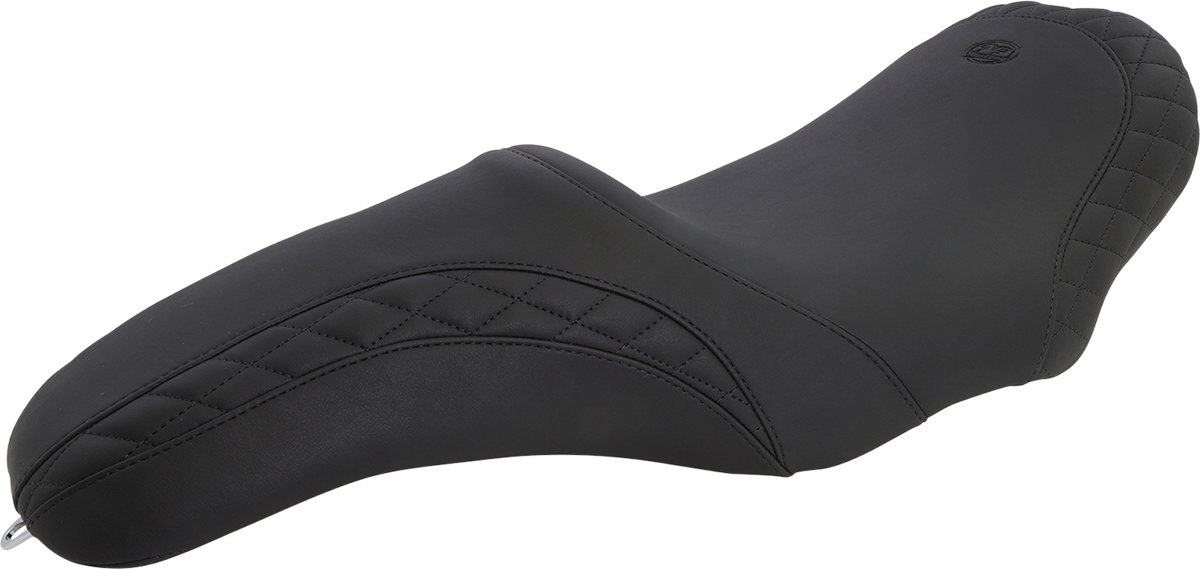 Seat - Tripper Fastback™ - Stitched W/ Small Diamond-Stitched Inlays - Black - FL '08-'25