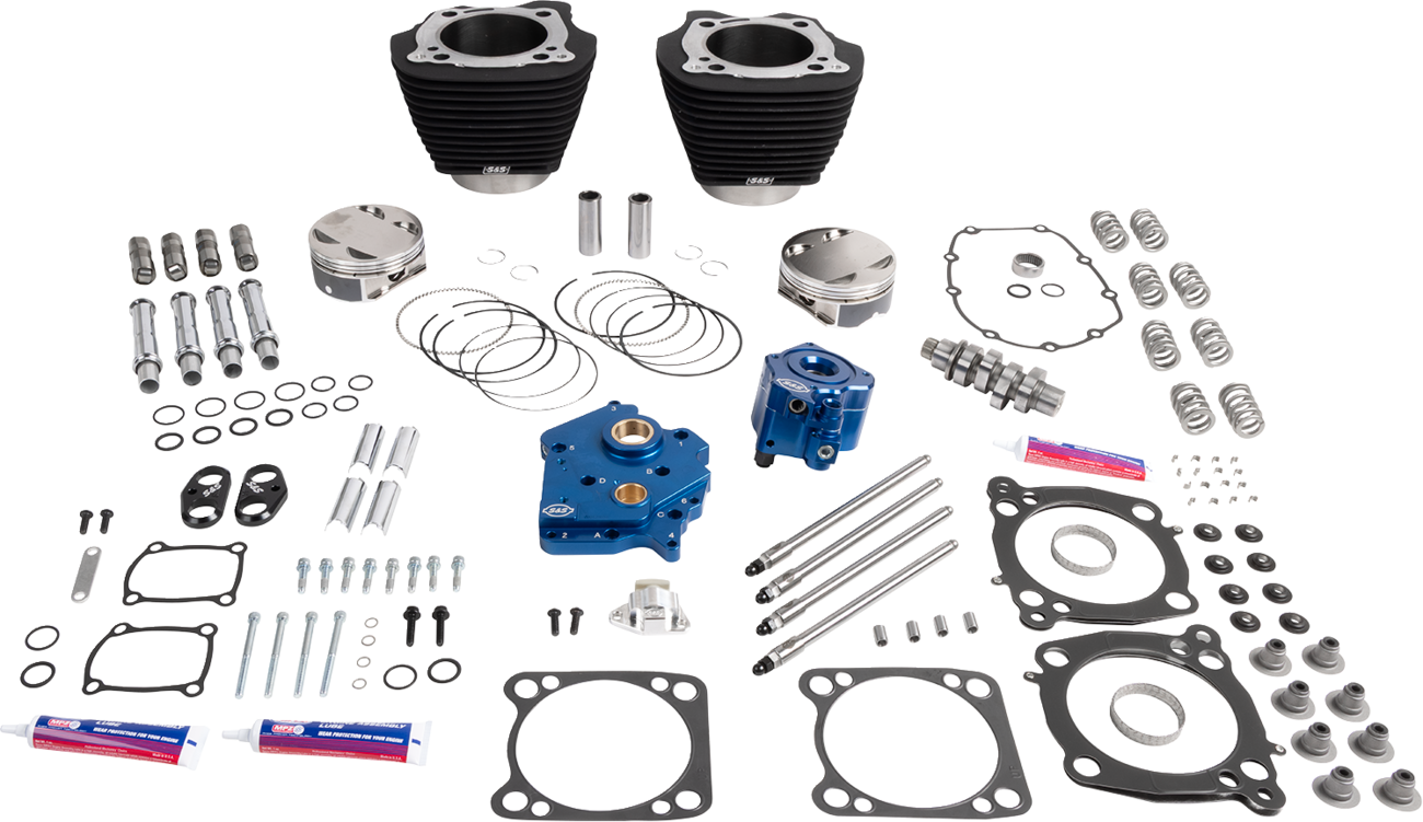 132" Power Package - HPT496 - Chain Drive - Oil Cooled - Black W/O Highlights - 114"/117" M8