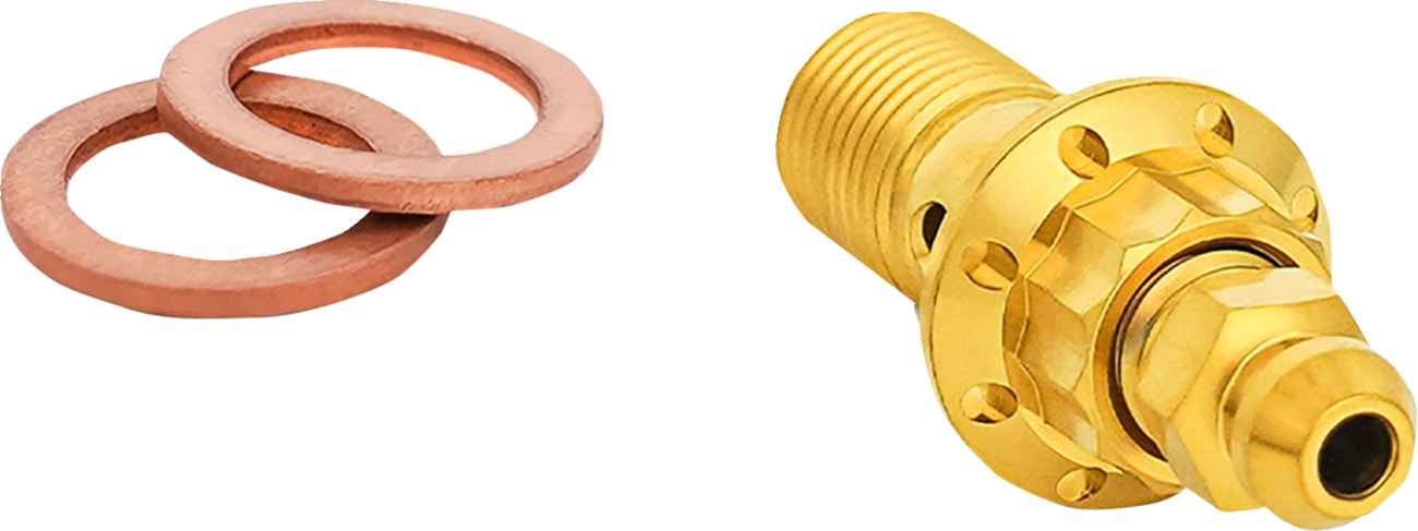 Banjo Bolt With Bleeder - 10mm - Gold