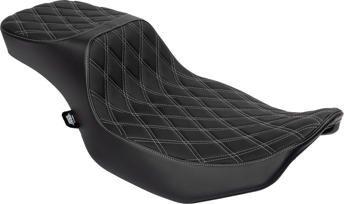Performance Predator 2-Up Seat - Extended Reach - Vinyl - Silver Double Diamond Stitch