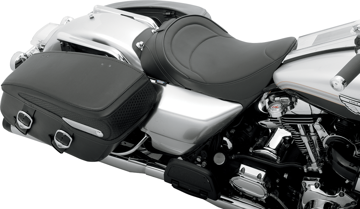 Solo Seat - Mild Stitched - Driver Backrest Compatible - FLH '97-'07
