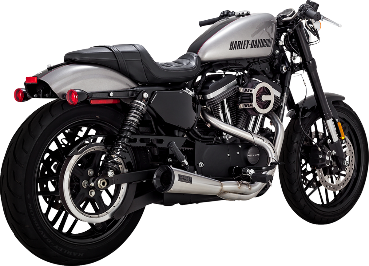 2-Into-1 Upsweep Exhaust System - Brushed - Stainless Steel