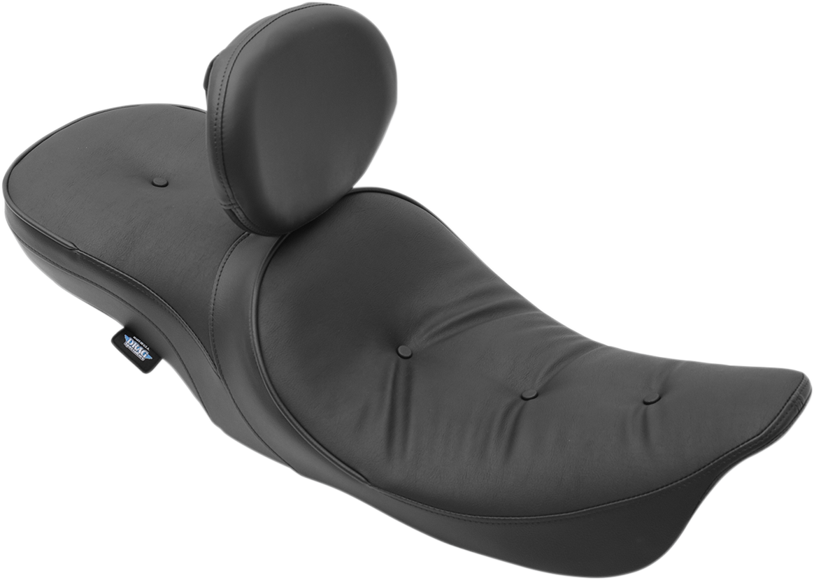 Low Touring Seat - Vinyl - Pillow - With Backrest Receiver - FL '99-'07