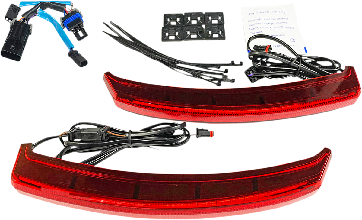 Saddle Bag Lights - Red Lens - Indian