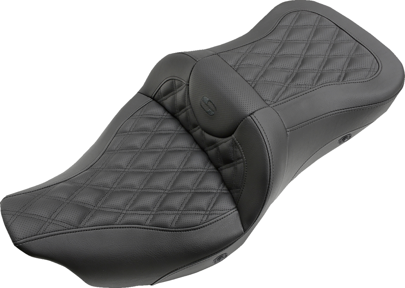 Extended Reach Roadsofa™ Seat - Lattice Stitched - Without Backrest - Heated - FL '08-'24