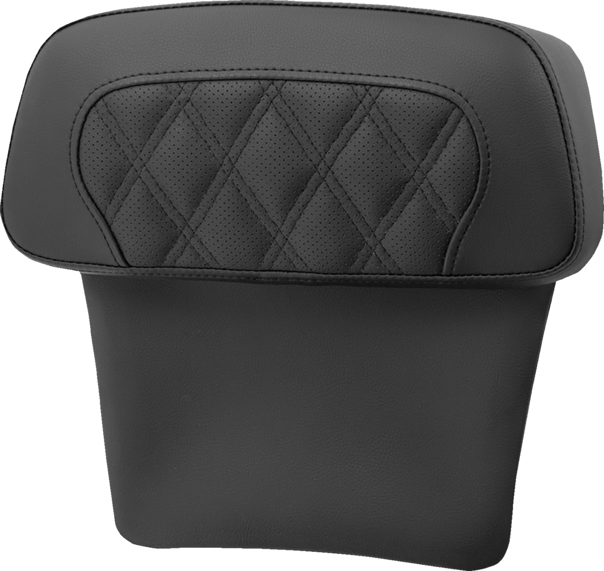 Chopped Tour Pak Backrest Pad - RoadSofa™ - Perforated Black W/ Lattice Stitch - FLT/FLH '14-'23