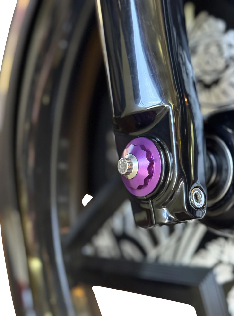 Y-Axle With 12 Point Style Axle Cover Kit - Custom - Front - Purple - 1"