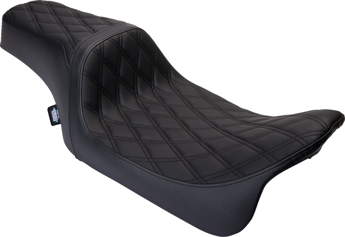 Predator 1Up Seat - Vinyl - Double Diamond Black Stitch - FLH '08-'23