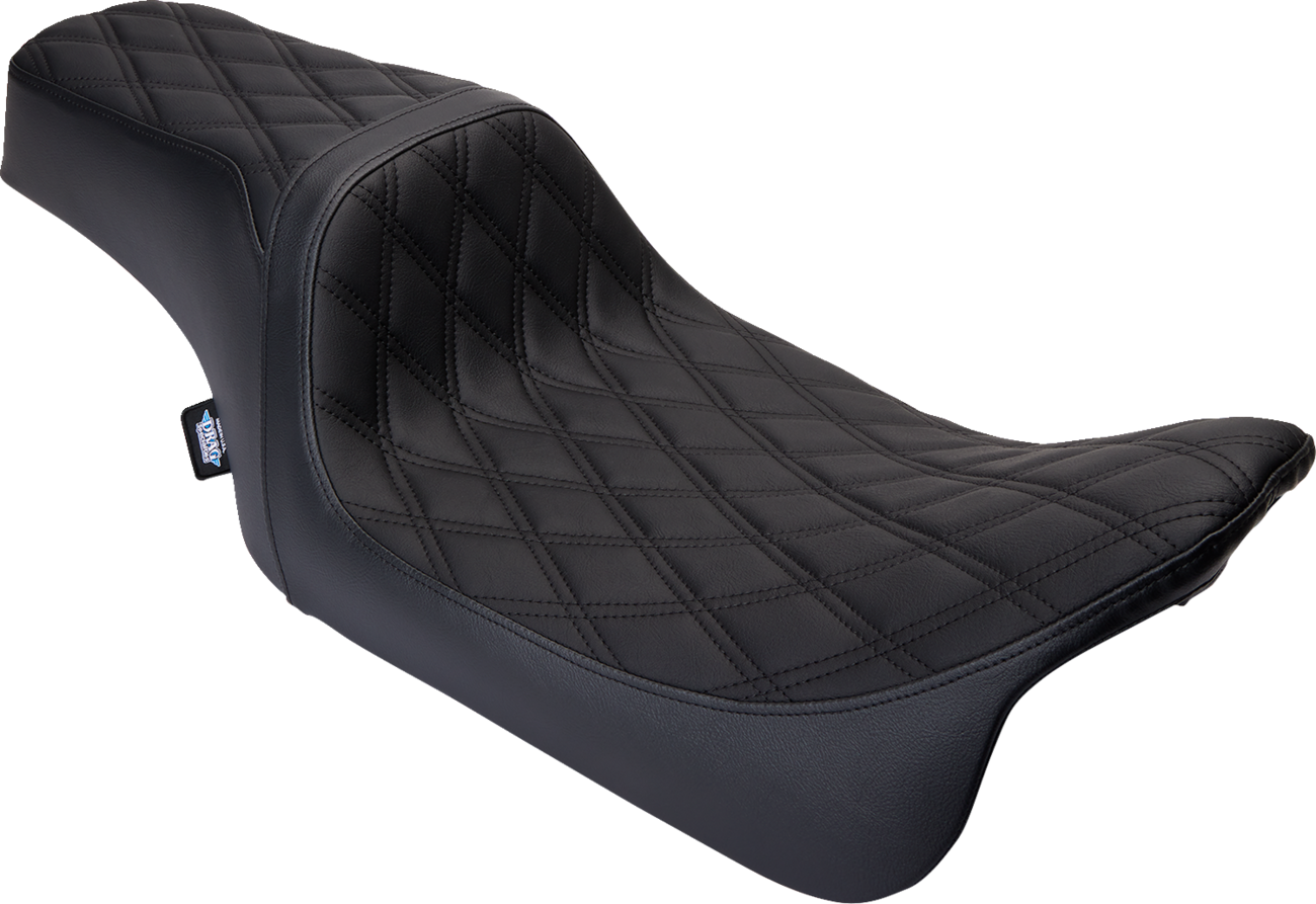 Predator 1Up Seat - Vinyl - Double Diamond Black Stitch - FLH '08-'23