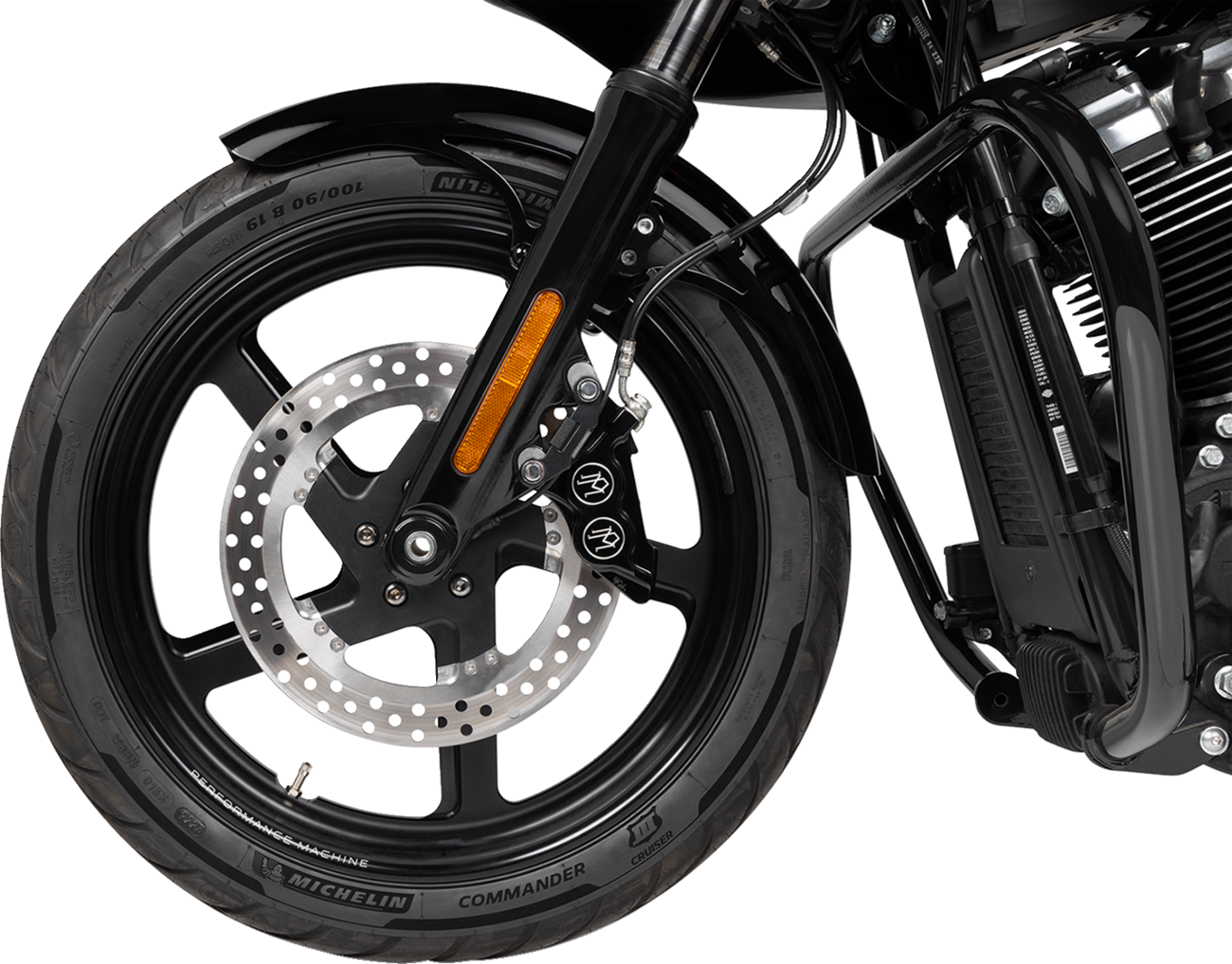 P-Tom Front Fender - Black - 19" - HD Dyna/Softail