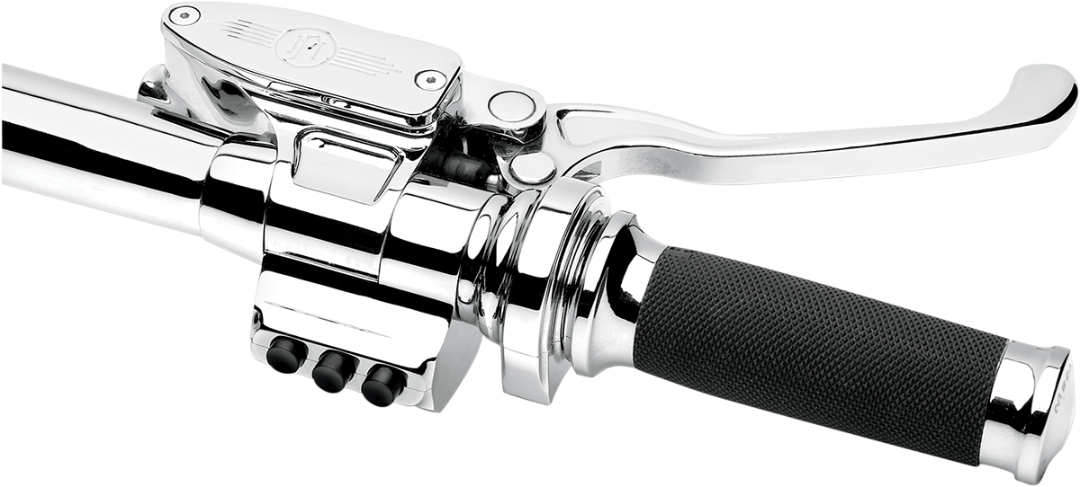 Contour Billet Handlebar Switch - Right Side - Three Button - Chrome