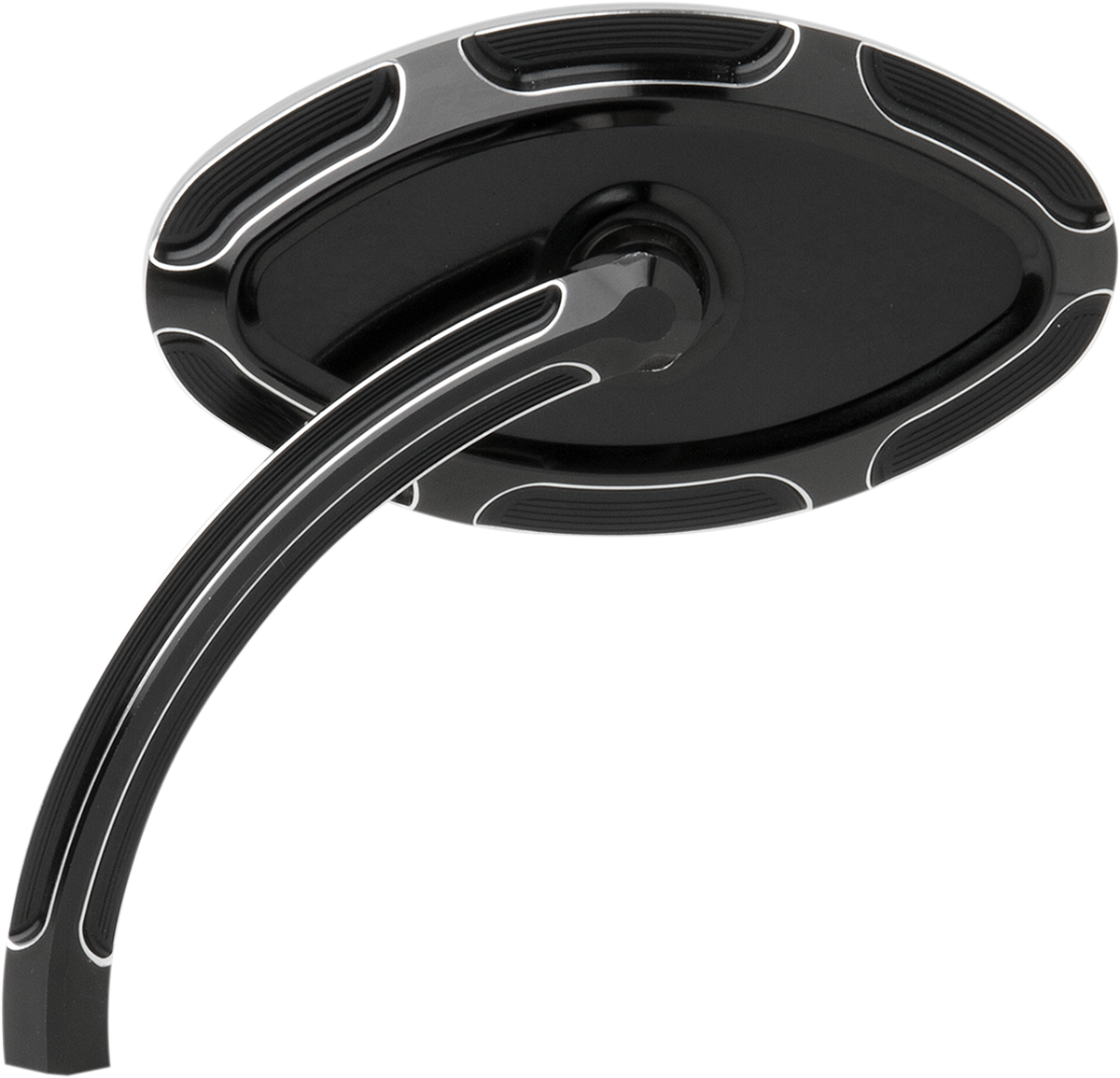 Mirror - Beveled - Side View - Short - Cat Eye - Black - Left