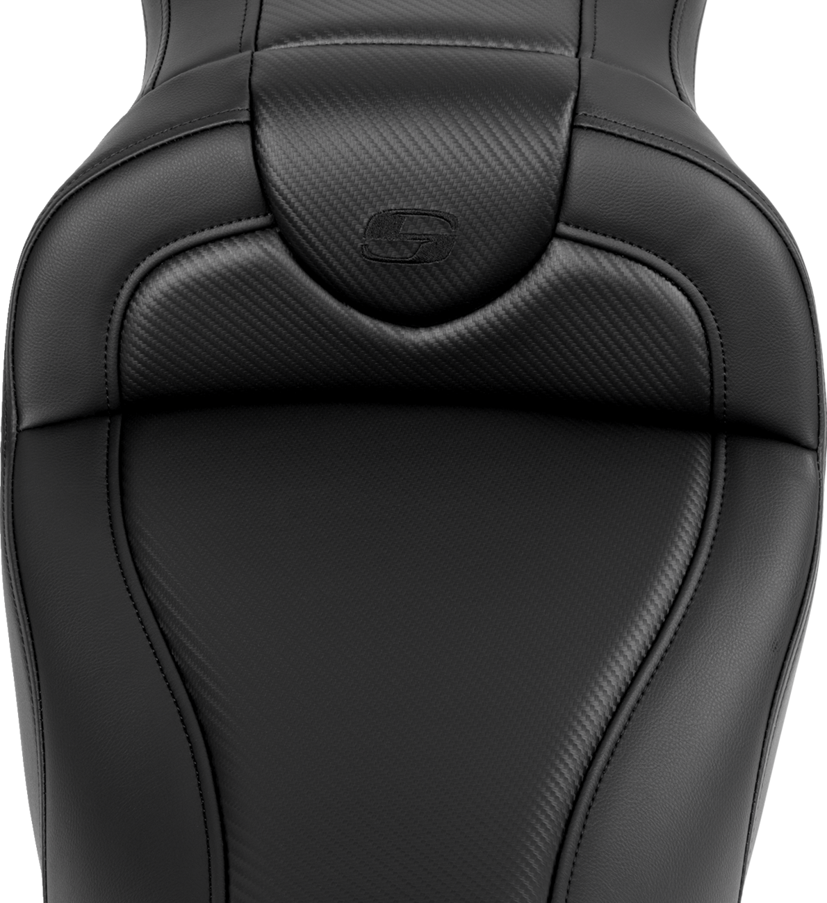 Roadsofa™ Seat - Without Backrest - Carbon Fiber - Black Stitch - 'FL '08-'19