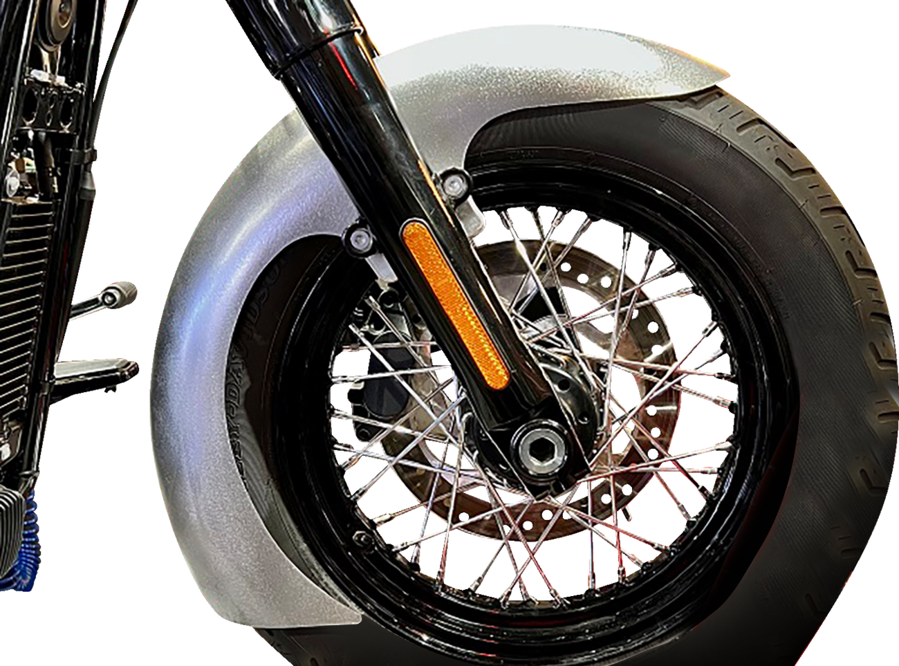 Thicky Front Fender - OEM - With Satin Adaptors - M8 Softail®