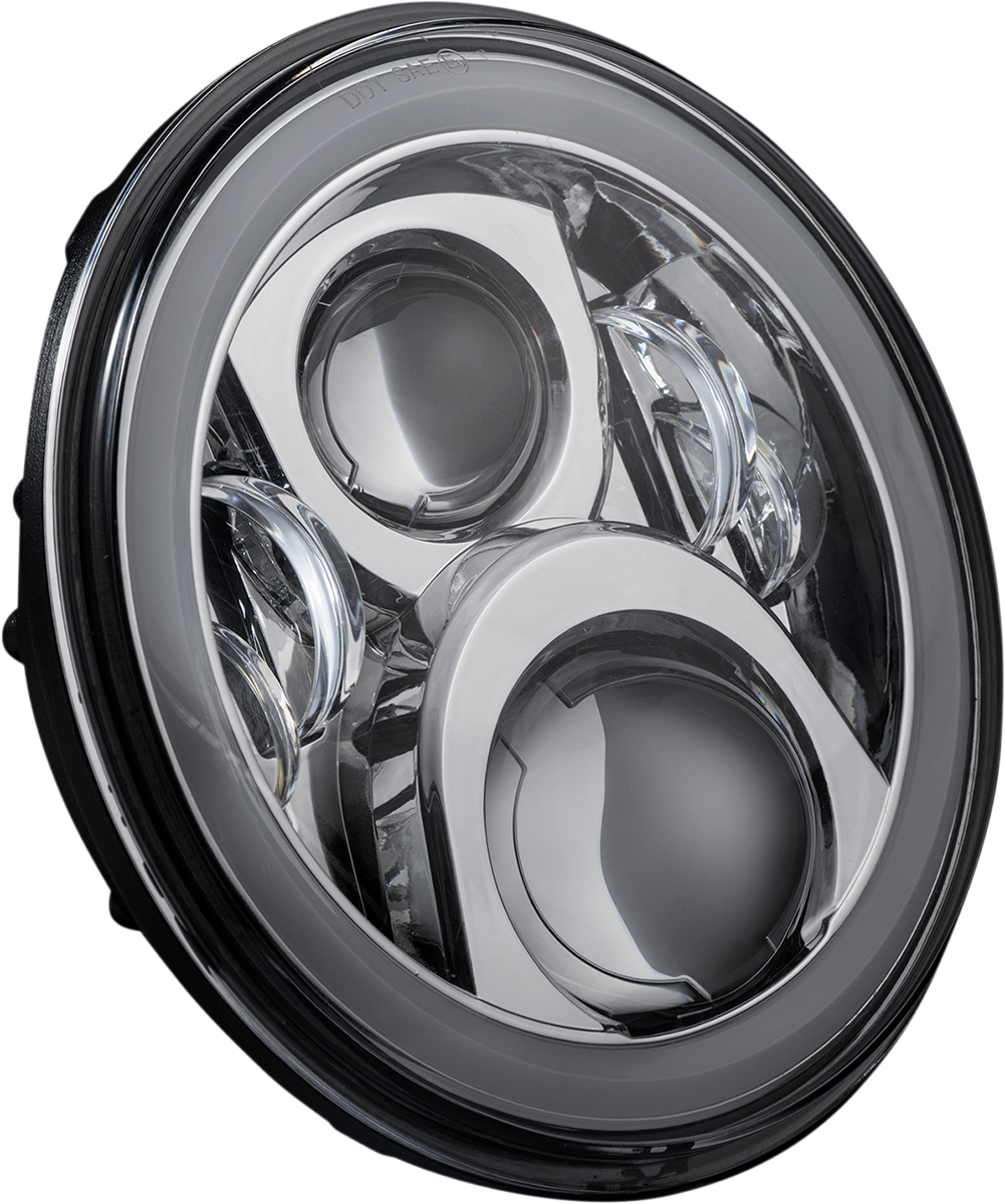 ProGLOW™ 7" Headlamp - With Mounting Ring - Chrome