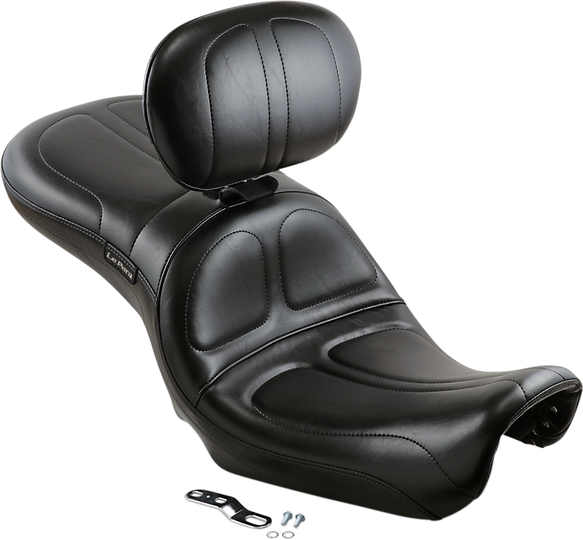 Maverick Seat - With Backrest - Stitched - Black - FLD/FXD '06-'17