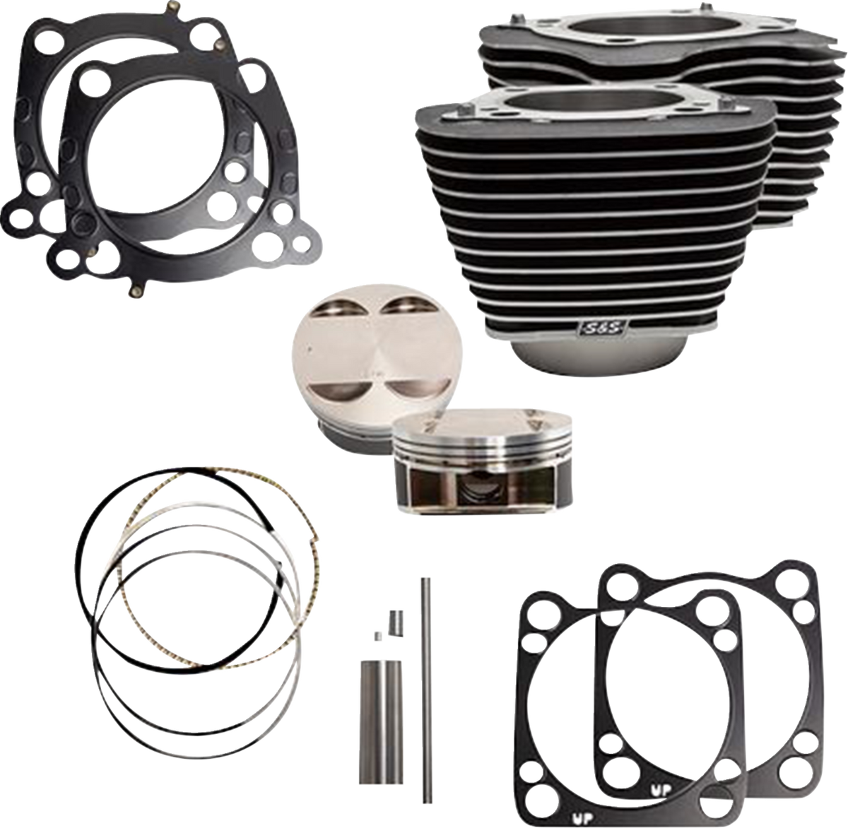 Cylinder Kit - 128" Big Bore - Wrinkle Black W/Highlights - 114"/117" M8