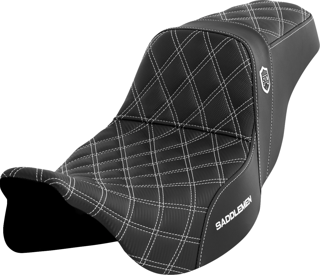 Pro Series SDC Performance Seat - W/O Backrest - White Stitch - FLH/FLT '08-'23
