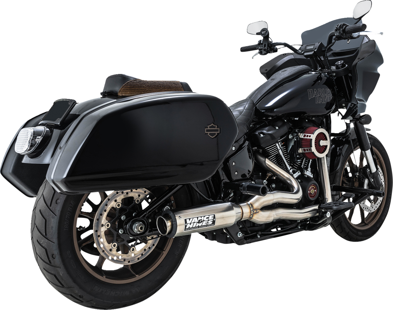 2-Into-1 Supersport Exhaust System - Brushed - Softail