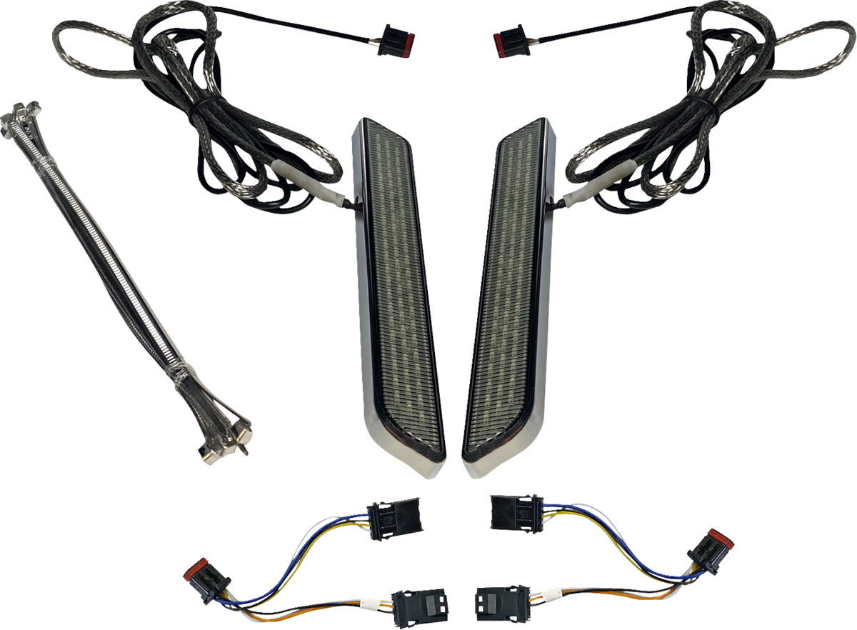 LED Fork Light - Smoke - Chrome