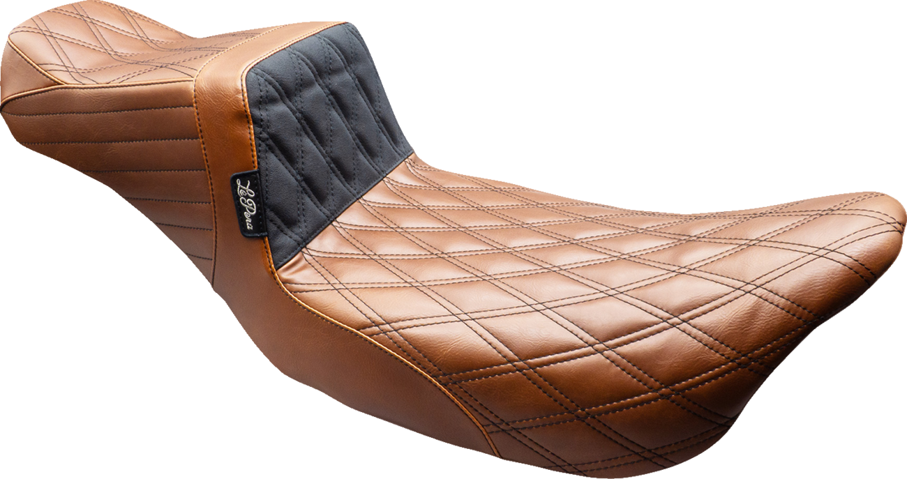 Tailwhip Daddy Long Legs Seat - Brown - Black Double Diamond Stitch - FLT/FLH '08-'23