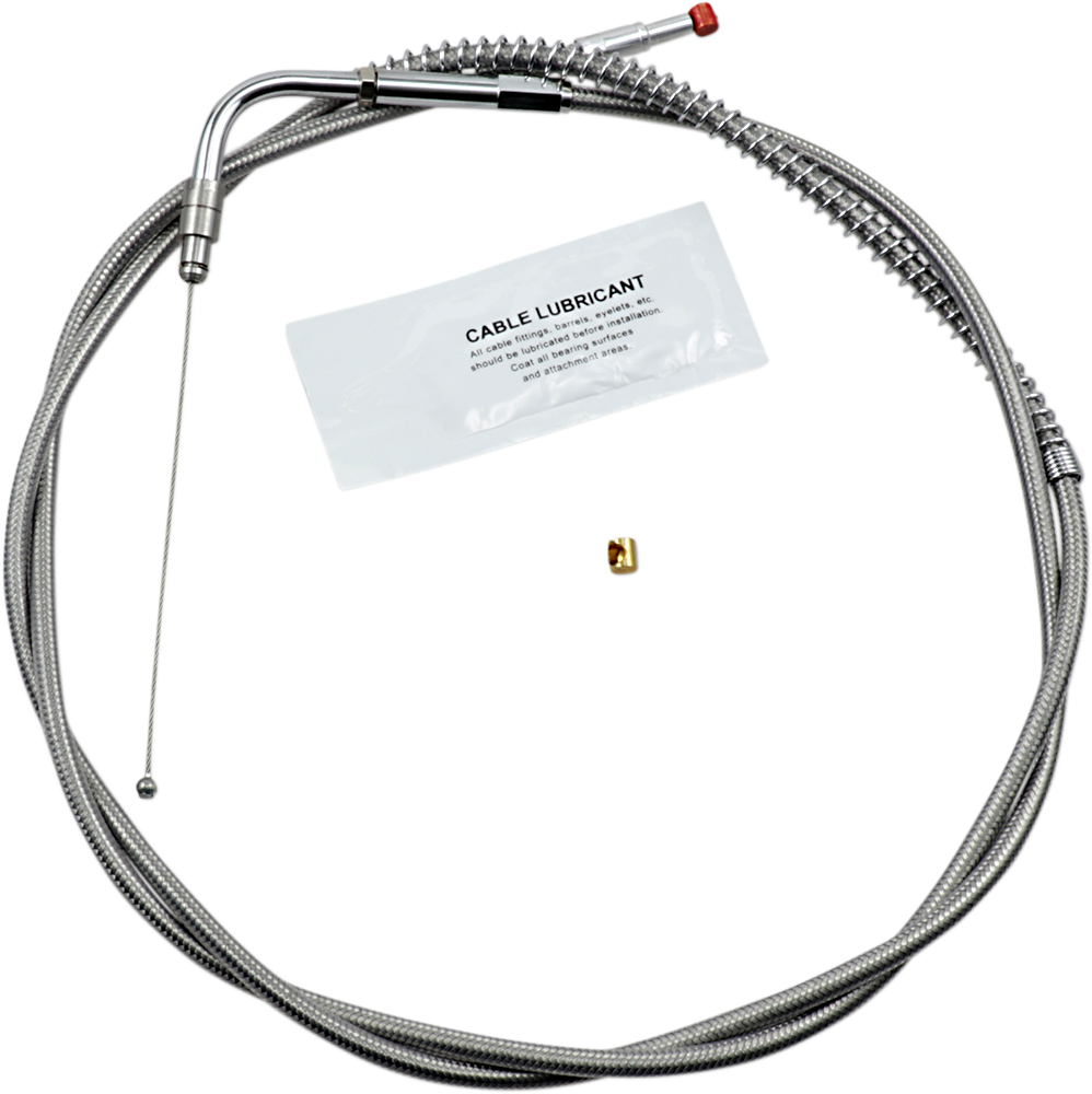 Stainless Steel Throttle Cable - +12" - '96-'01 Touring