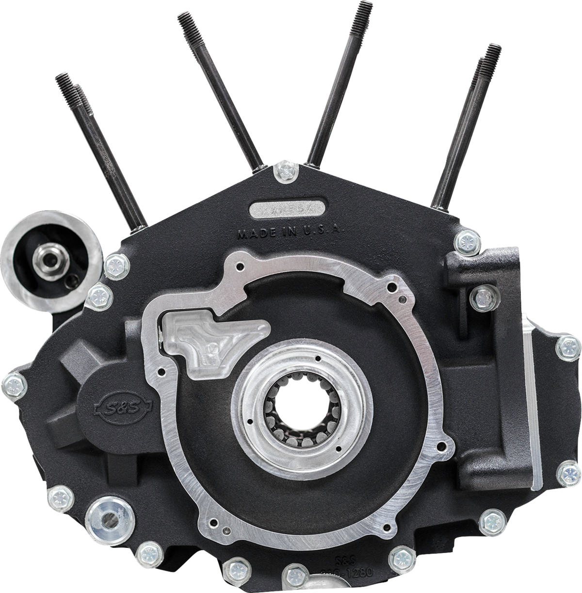 Crankcase - MK-Series "B" - Black - M8 Softail