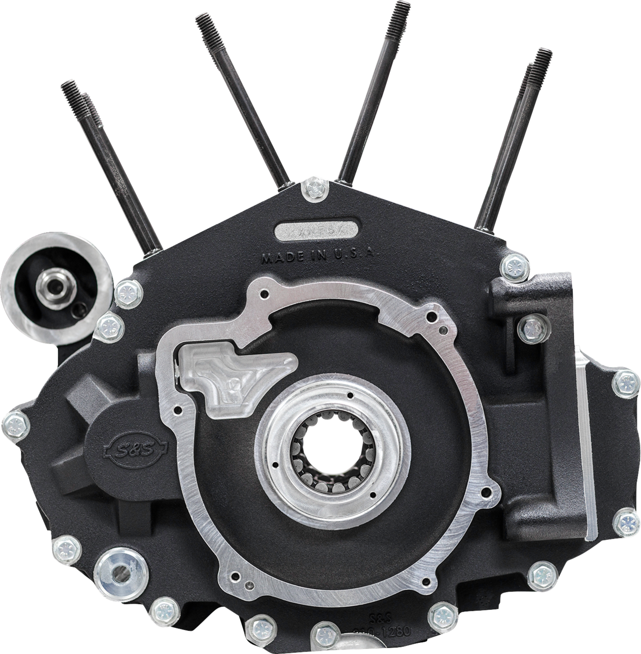 Crankcase - MK-Series "B" - Black - M8 Softail
