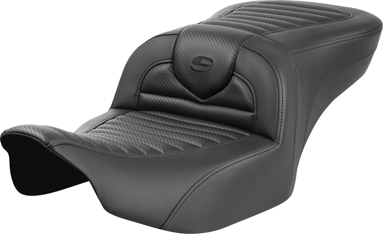 Roadsofa™ Seat - Without Backrest - Tuck-N-Roll - Carbon Fiber - FLTR/FLHX '23-'24