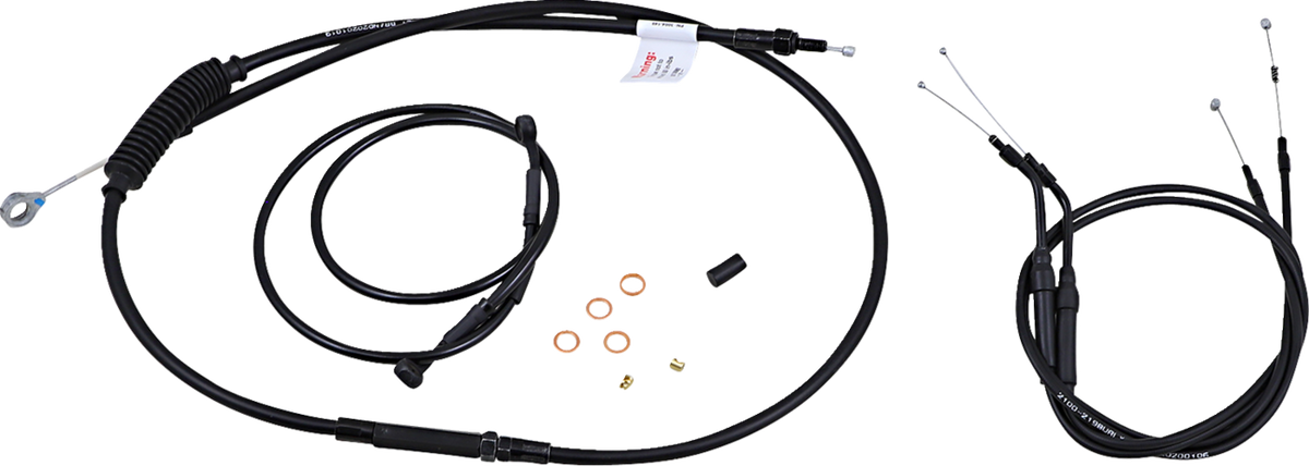 Jail Bar Cable Kit - 10" Handlebars - Black Vinyl - '04-'06 XL
