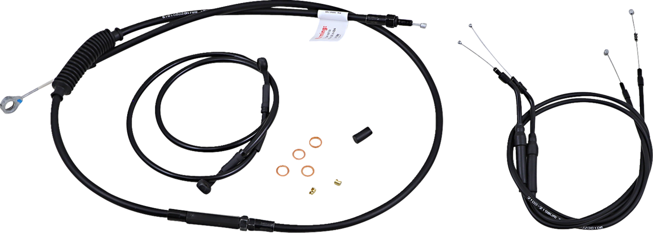 Jail Bar Cable Kit - 10" Handlebars - Black Vinyl - '04-'06 XL