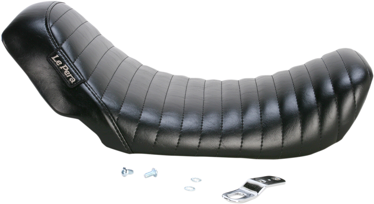 Bare Bones Solo Seat - Pleated - Black - Dyna '06-'17