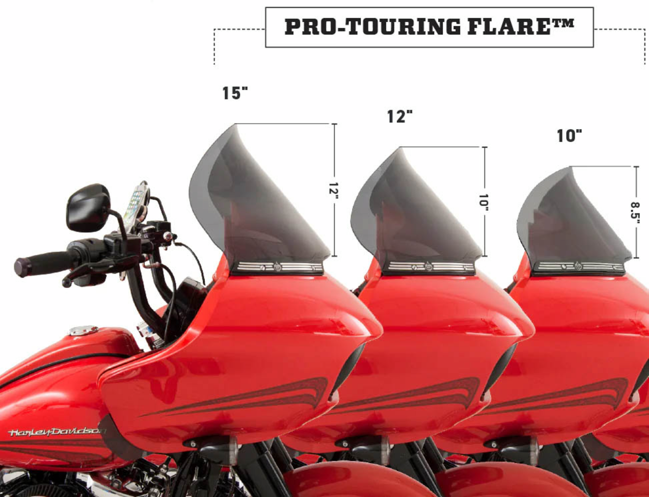 Pro-Touring Flare® Windshield - 10" - Tinted - '15-'25 FLTR
