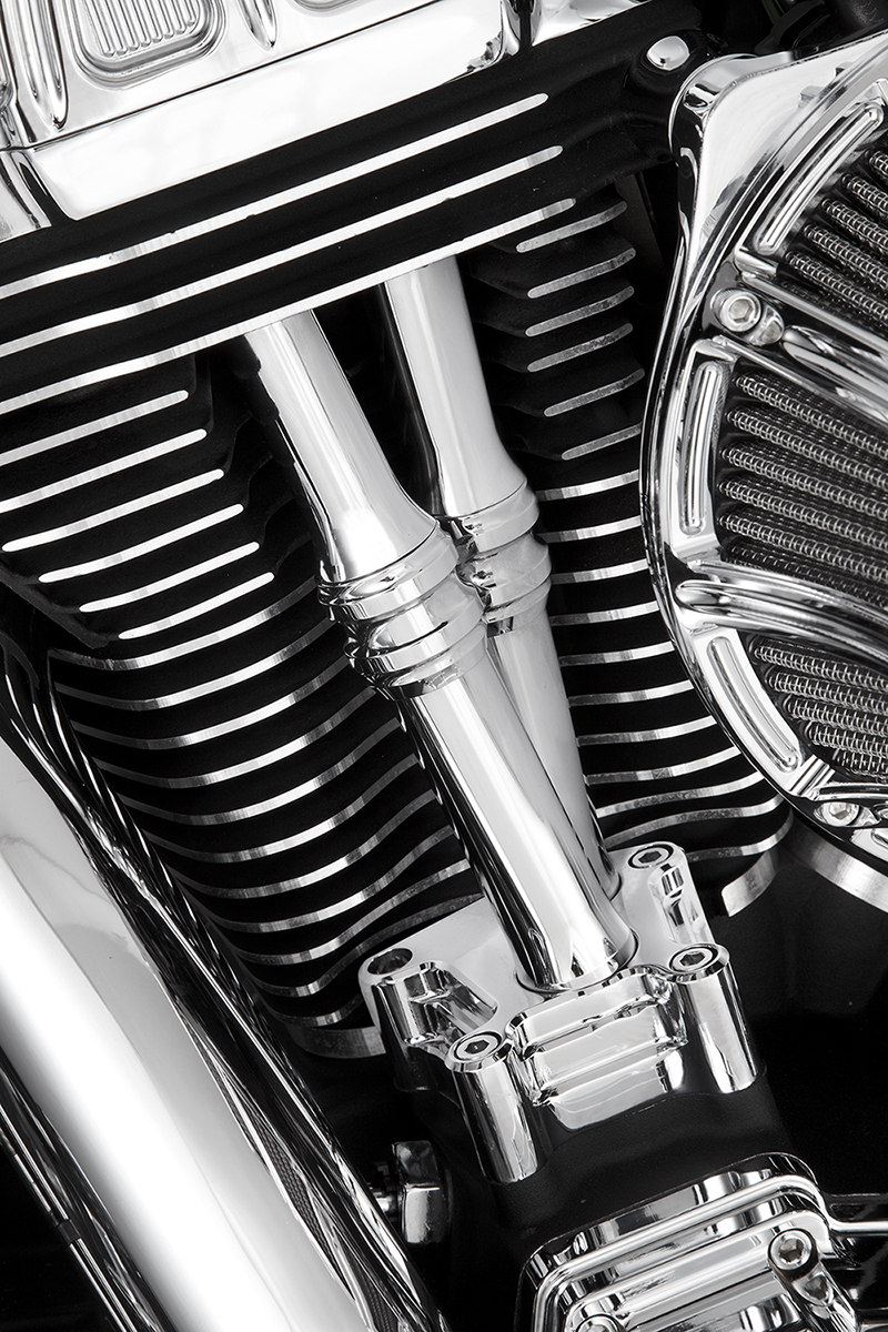 Pushrod Tube Cover Kit - 10 Gauge® - Chrome - Twin Cam