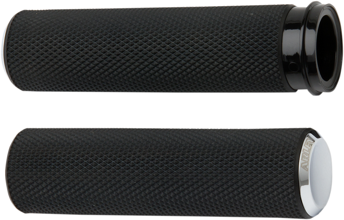 Knurled Grips - Cable - Chrome