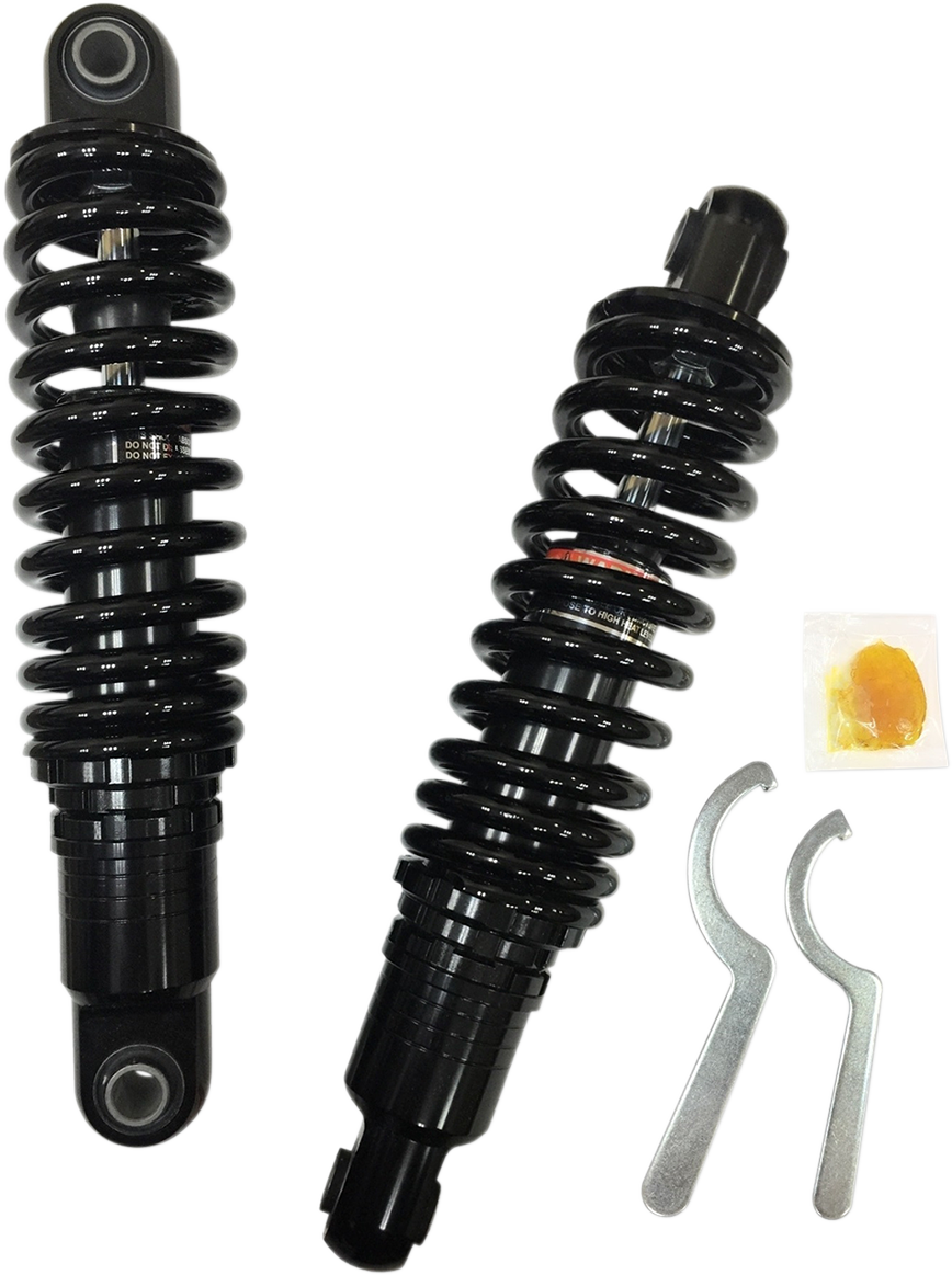 Premium Ride-Height Adjustable Shocks - 12" - Heavy Duty - Black